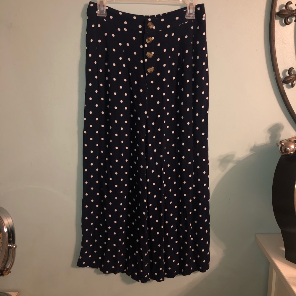Navy and White Culottes